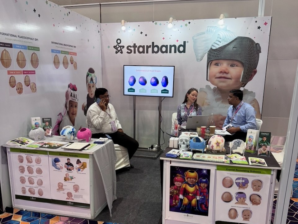 Starband cranial orthosis stand at the Indian Academy of Pediatrics conference, Hyderabad