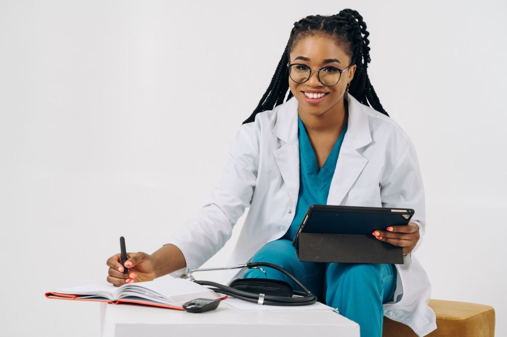Clinician reviewing regulatory documentation