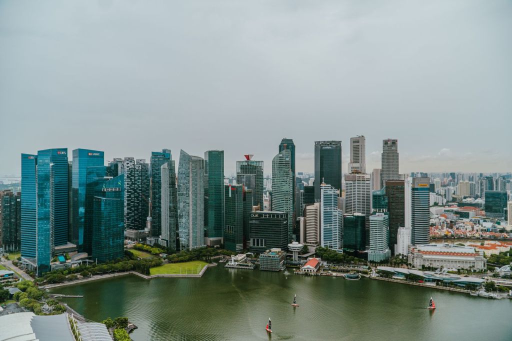 Singapore skyline and Marina Bay